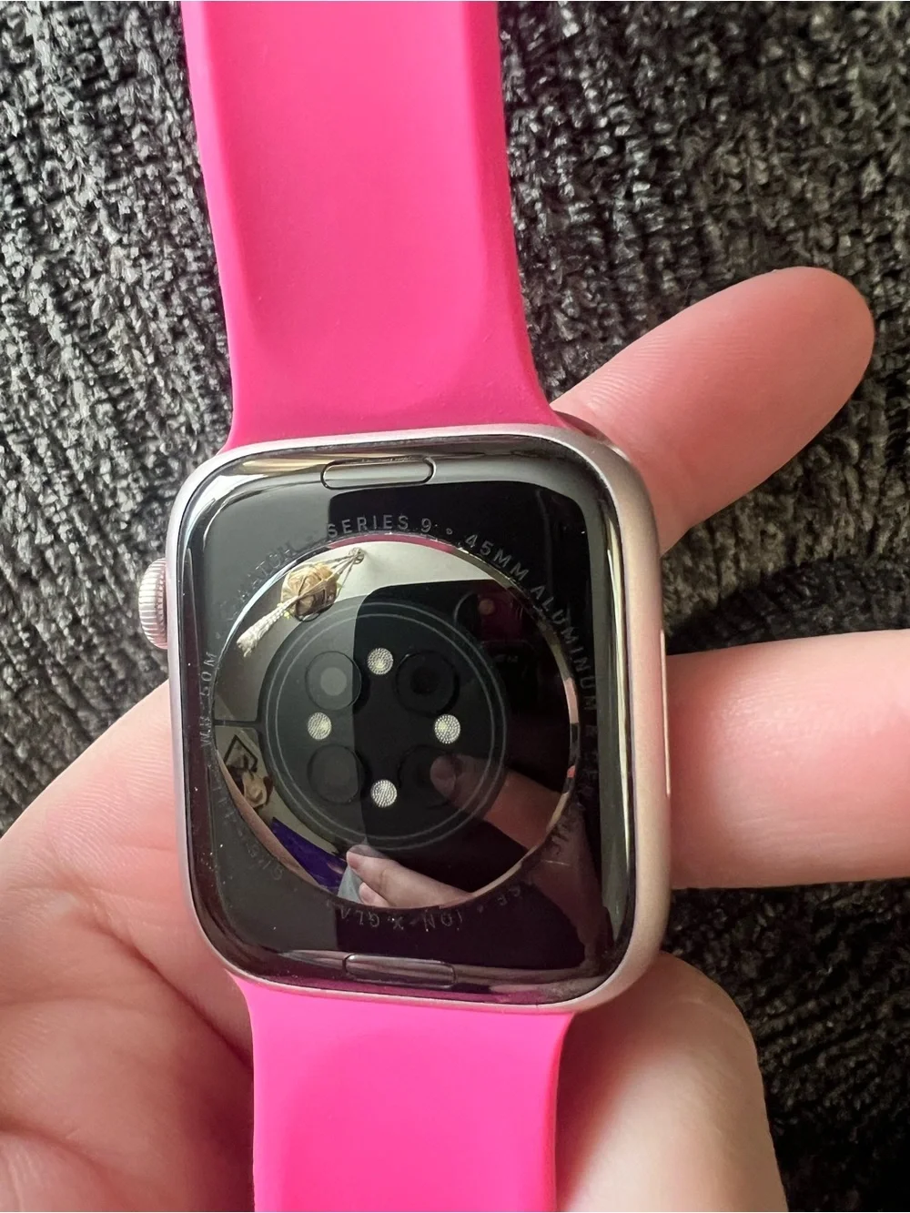 Apple Watch with Pink Sport Band